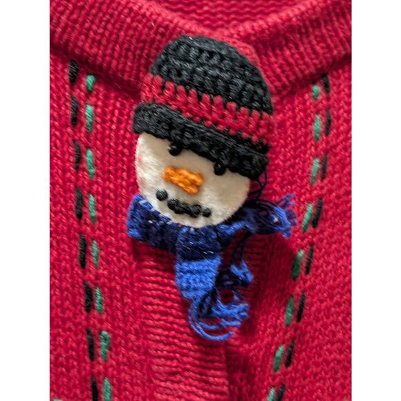 Vintage Lemon Grass Red Ugly Christmas Sweater Cardigan Womens 3X - Picture 8 of 13